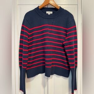 La Ligne X Target Cropped Navy and Red Striped Sweater